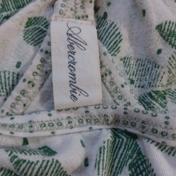 * Abercrombie Green & White Racerback ALine Tank Top - Picture 3 of 3